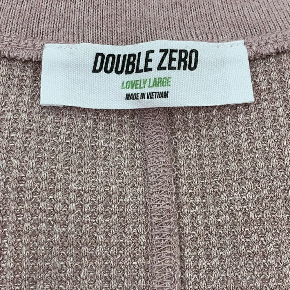 Double Zero Dusty Pink Waffle Knit Lounge Top - Picture 4 of 6